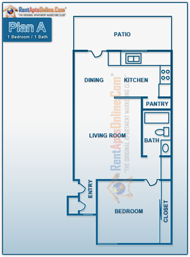 This image is the visual schematic representation of Santa Fe in Colony Frontera Apartments.